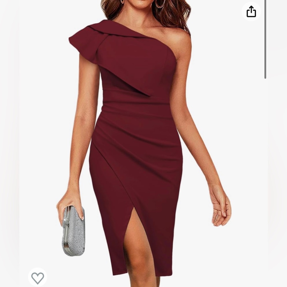 Ruched slit dress